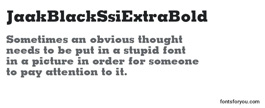 JaakBlackSsiExtraBold Font