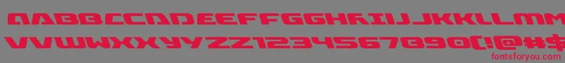 フォントIapetusleft – 赤い文字の灰色の背景
