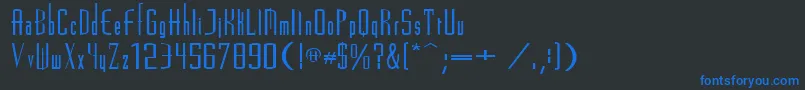 Madrid2e Font – Blue Fonts on Black Background
