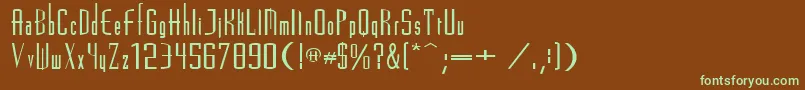 Madrid2e Font – Green Fonts on Brown Background