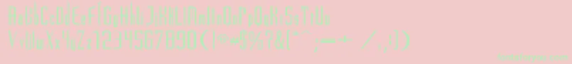 Madrid2e Font – Green Fonts on Pink Background