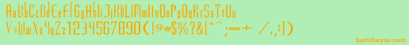 Madrid2e Font – Orange Fonts on Green Background