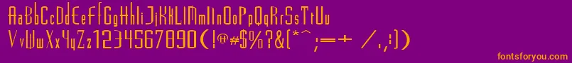 Madrid2e Font – Orange Fonts on Purple Background