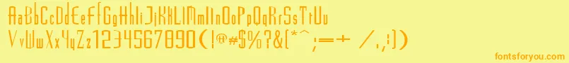 Madrid2e Font – Orange Fonts on Yellow Background