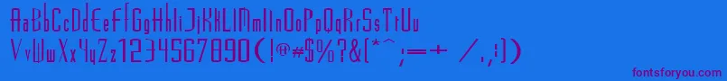 Madrid2e Font – Purple Fonts on Blue Background