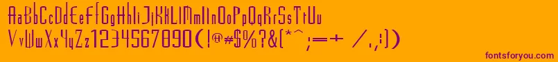 Madrid2e Font – Purple Fonts on Orange Background