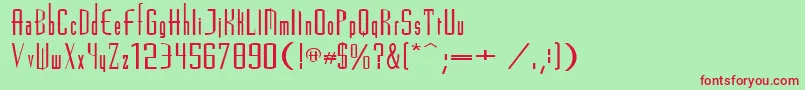 Madrid2e Font – Red Fonts on Green Background