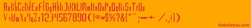 Madrid2e Font – Red Fonts on Orange Background