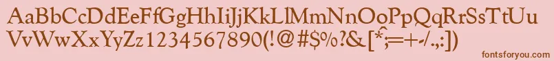 GoudycatalogueRegularDb Font – Brown Fonts on Pink Background