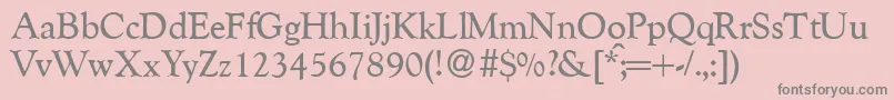 GoudycatalogueRegularDb Font – Gray Fonts on Pink Background