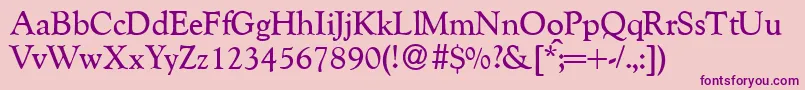 GoudycatalogueRegularDb Font – Purple Fonts on Pink Background