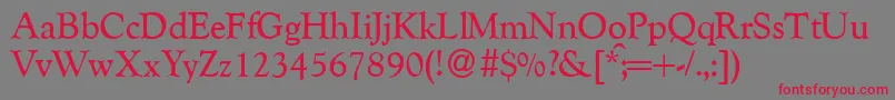 GoudycatalogueRegularDb Font – Red Fonts on Gray Background