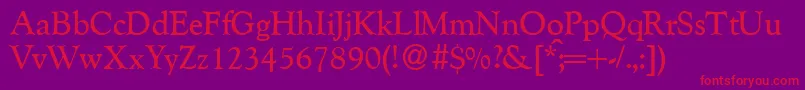 GoudycatalogueRegularDb Font – Red Fonts on Purple Background