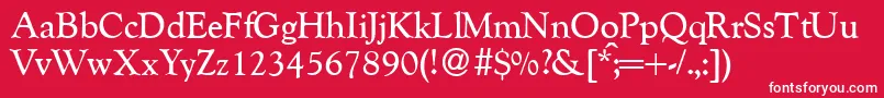 fuente GoudycatalogueRegularDb – Fuentes Blancas Sobre Fondo Rojo