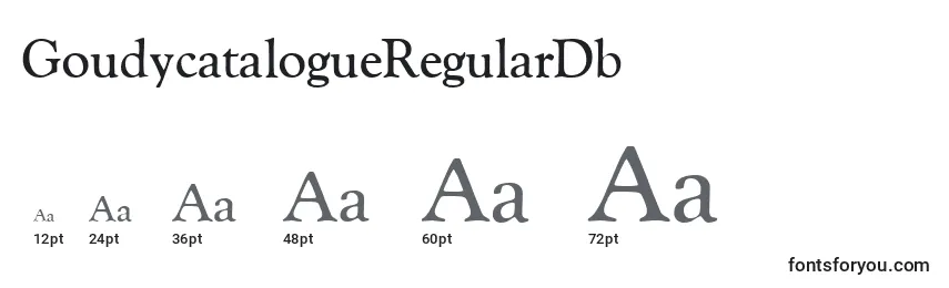Größen der Schriftart GoudycatalogueRegularDb
