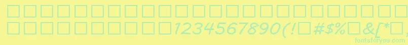 Czcionka MvBoli – zielone czcionki na żółtym tle