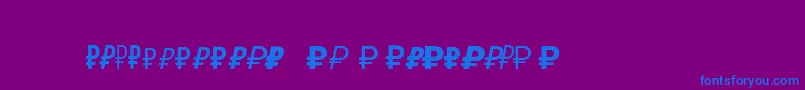 Rubsn Font – Blue Fonts on Purple Background