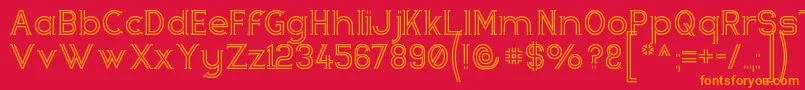 Zebrra ffy Font – Orange Fonts on Red Background