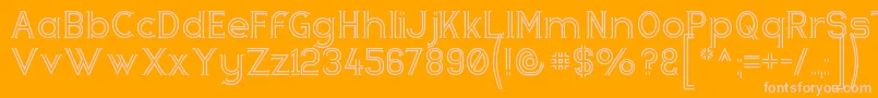 Zebrra ffy Font – Pink Fonts on Orange Background