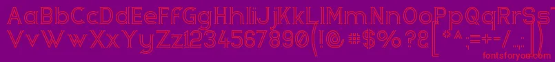 Zebrra ffy-Schriftart – Rote Schriften auf violettem Hintergrund