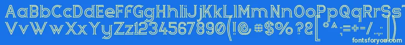 Zebrra ffy Font – Yellow Fonts on Blue Background