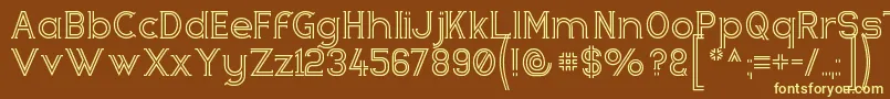 Zebrra ffy Font – Yellow Fonts on Brown Background