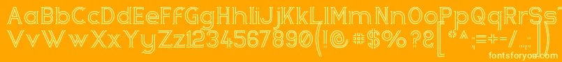 Zebrra ffy Font – Yellow Fonts on Orange Background