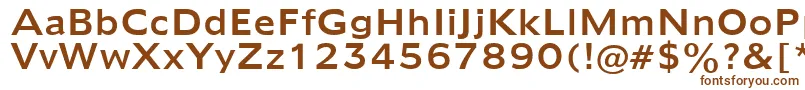 AdamsNormal-fontti – ruskeat fontit valkoisella taustalla