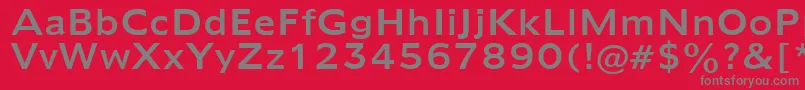 フォントAdamsNormal – 赤い背景に灰色の文字