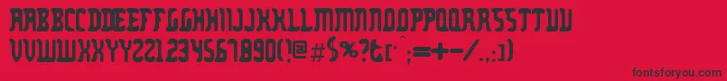 ZodillinRegular Font – Black Fonts on Red Background