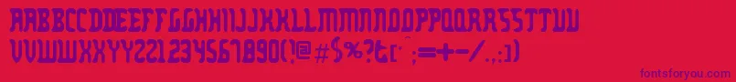 ZodillinRegular Font – Purple Fonts on Red Background