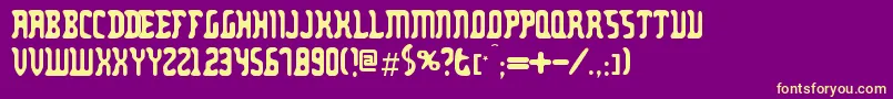 ZodillinRegular Font – Yellow Fonts on Purple Background