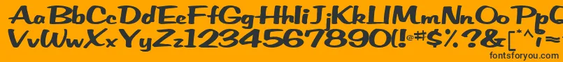 EmRegularTtnorm Font – Black Fonts on Orange Background