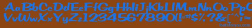 EmRegularTtnorm Font – Blue Fonts on Brown Background