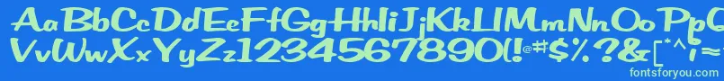 EmRegularTtnorm Font – Green Fonts on Blue Background