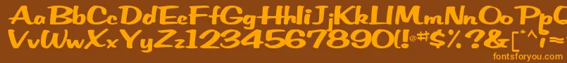 EmRegularTtnorm Font – Orange Fonts on Brown Background