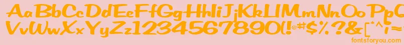 EmRegularTtnorm Font – Orange Fonts on Pink Background