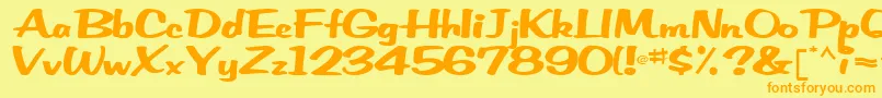 EmRegularTtnorm Font – Orange Fonts on Yellow Background