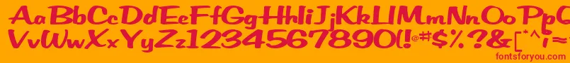 EmRegularTtnorm Font – Red Fonts on Orange Background