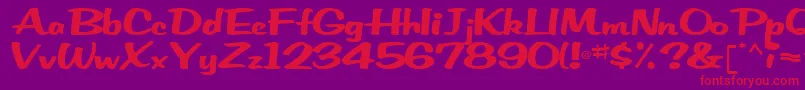 EmRegularTtnorm Font – Red Fonts on Purple Background