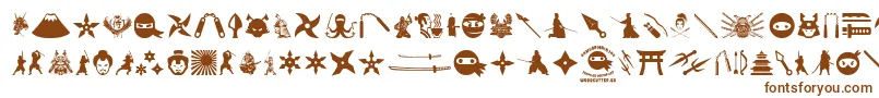 Шрифт NinjaAndSamurai – коричневые шрифты