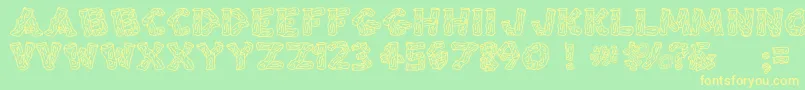 Czcionka SplintersJl – żółte czcionki na zielonym tle