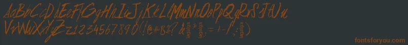 FlojaScript Font – Brown Fonts on Black Background