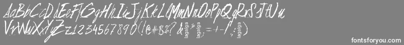 FlojaScript Font – White Fonts on Gray Background