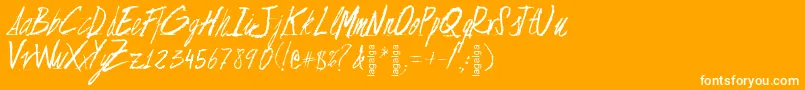 FlojaScript Font – White Fonts on Orange Background