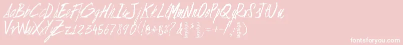 フォントFlojaScript – ピンクの背景に白い文字