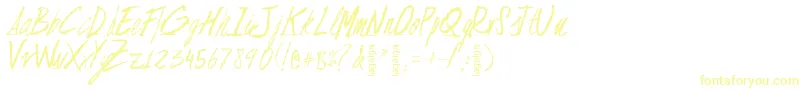 FlojaScript Font – Yellow Fonts on White Background