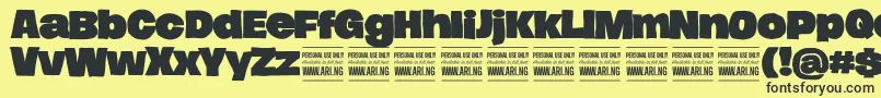 HierografsolidPersonal Font – Black Fonts on Yellow Background