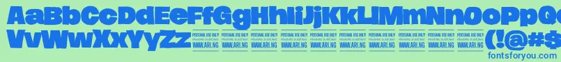 fuente HierografsolidPersonal – Fuentes Azules Sobre Fondo Verde