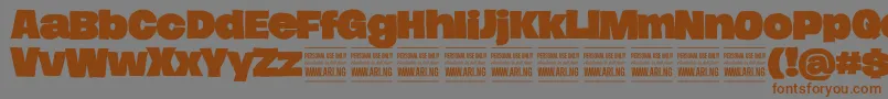HierografsolidPersonal Font – Brown Fonts on Gray Background